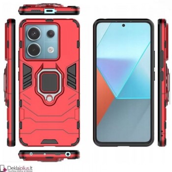 Sustiprintas dėklas 4in1 - raudonas (Xiaomi Redmi Note 13 Pro 5G/Poco X6 5G)